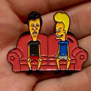 AUTHENTIC Beavis and Butthead Funny Cartoon Enamel Lapel Comic Cool Enamel Pin